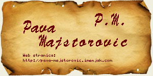 Pava Majstorović vizit kartica